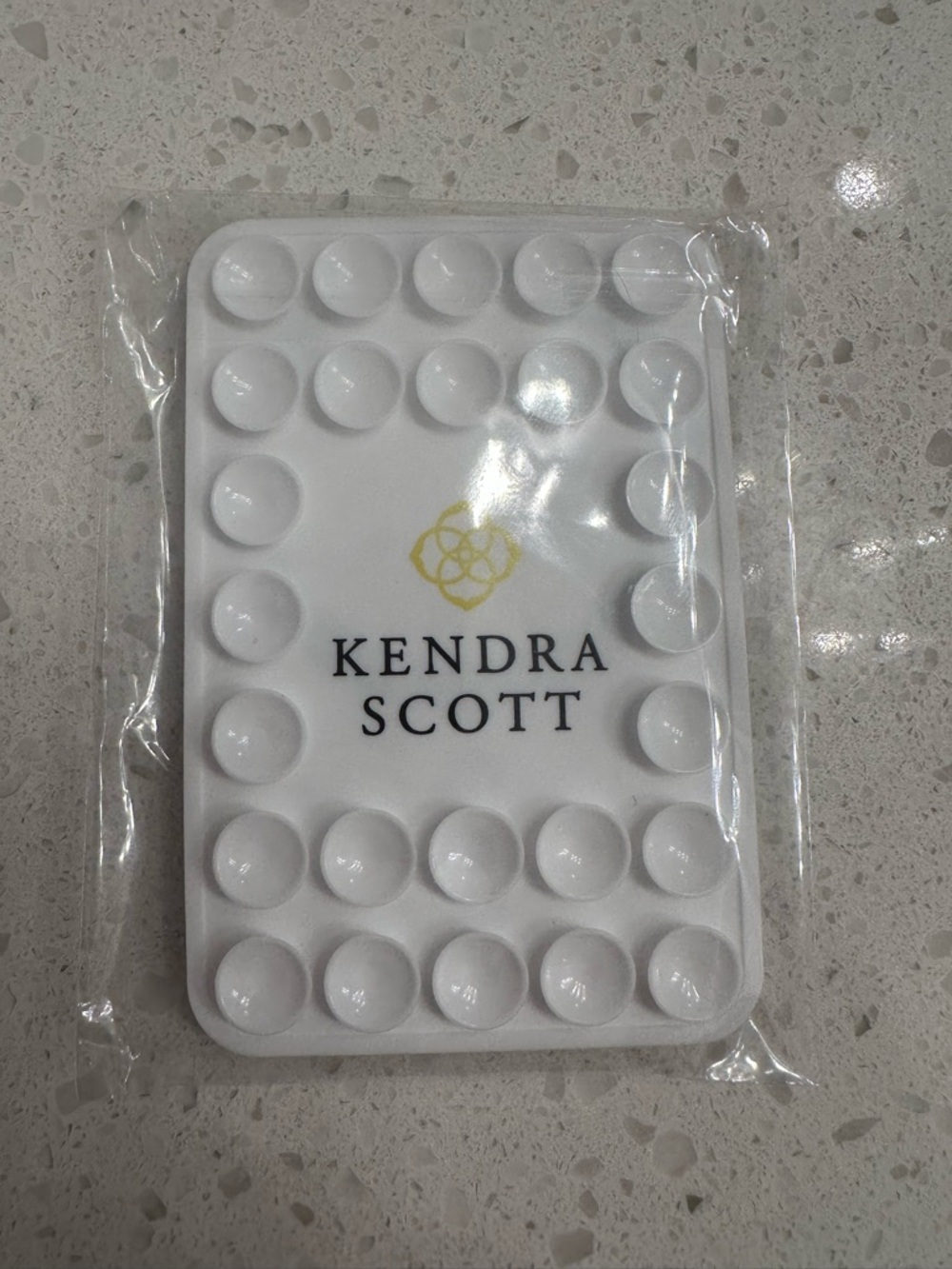 Kendra Scott White suction phone mount w magnetic wireless charging capability